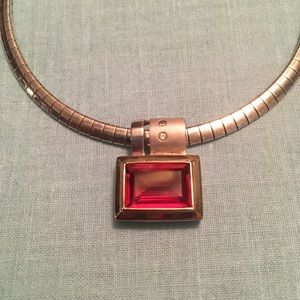 Fedra Created Padparadscha Sterling Pendant